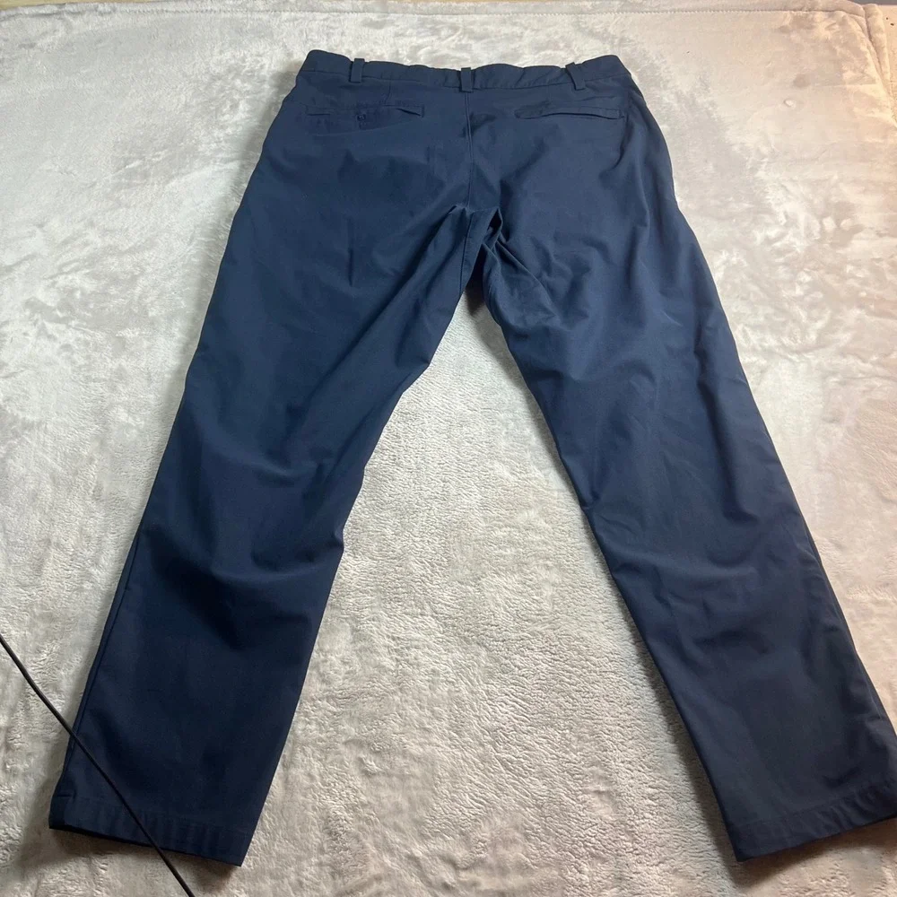 Lululemon Men's 34 Commission Slim-Fit Pant Navy Blue Technical Chino Trousers